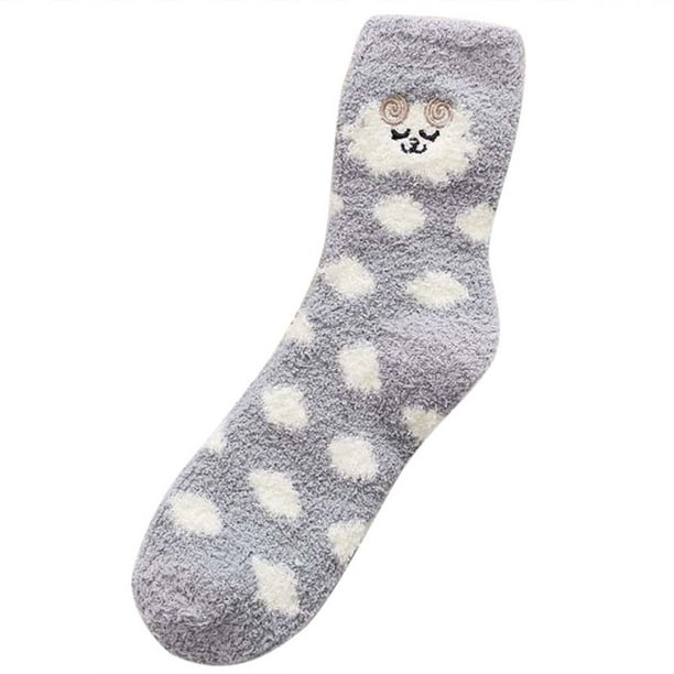 Soft Autumn Winter Cat Printed Embroidery Cotton Socks Warm Socks Casual